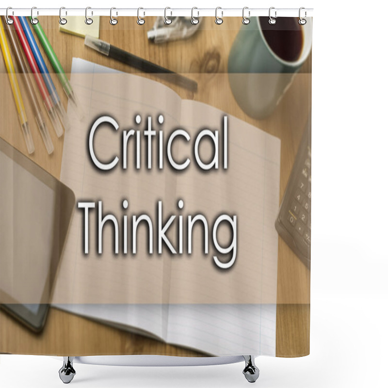 Personality  Critical Thinking - Business Concept With Text Shower Curtains