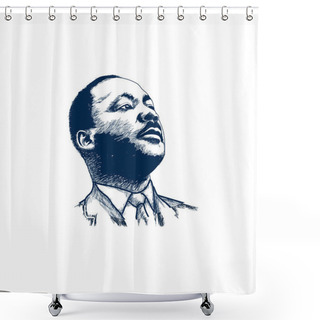 Personality  India- 10thjune:Martin Luther King Jr. Was An American Christian Minister And Activist.vector Shower Curtains