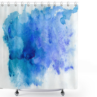 Personality  Blue Watercolor Background Shower Curtains