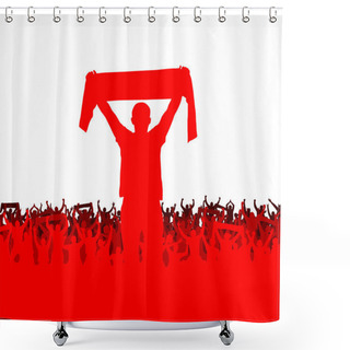 Personality  Banner For Sports Championships And Concerts Shower Curtains
