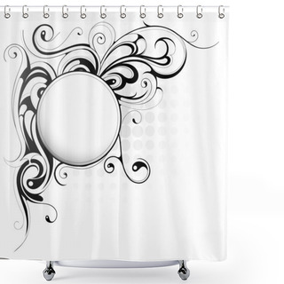 Personality  Old-fashion Vector Design With Swirls Shower Curtains