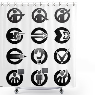 Personality  Arrow And Tips Symbols Shower Curtains