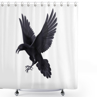 Personality  Black Raven Shower Curtains