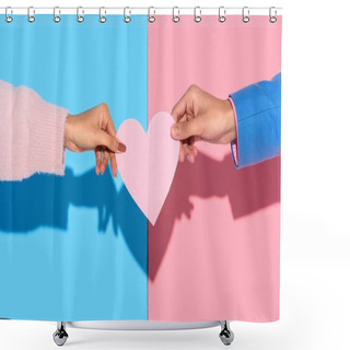 Personality  Pink Heart Shower Curtains