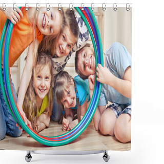 Personality  Five Cheerful Kids Shower Curtains