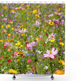 Personality  Background Of Flowers Field Shower Curtains