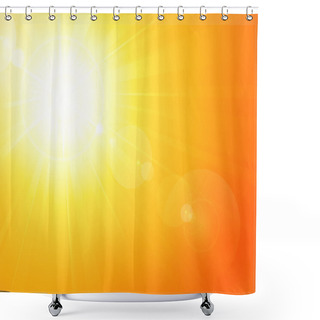 Personality  Vibrant Hot Summer Sun With Lens Flare Shower Curtains