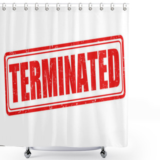 Personality  Terminated Sign Or Stamp Shower Curtains