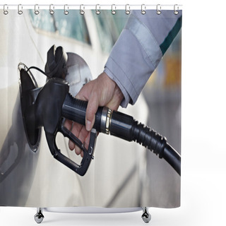Personality  Gas Station Petroleum Handle Nozzle Shower Curtains