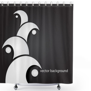 Personality  Vector Background With White Waves Shower Curtains