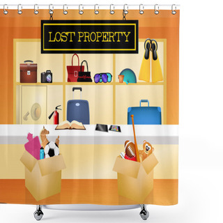 Personality  Lost Property Shower Curtains