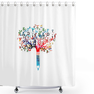 Personality  Colorful Creative Writing Concept Shower Curtains