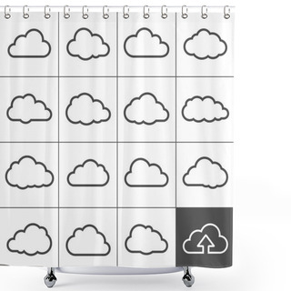Personality  Cloud Shapes Collection Shower Curtains