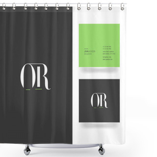 Personality  O & R Letter Logo   Shower Curtains