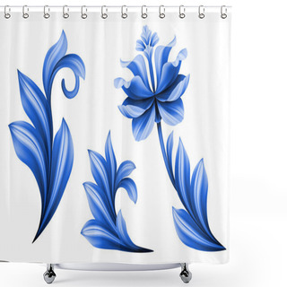 Personality  Abstract Flowers Illustration Shower Curtains