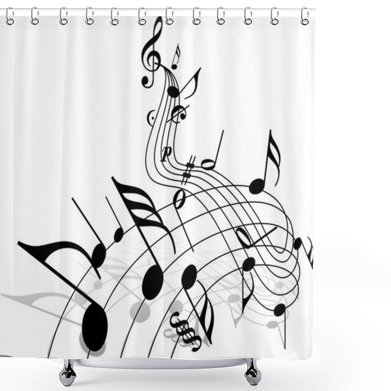 Personality  Music Theme Shower Curtains