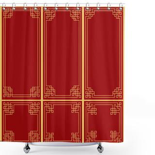 Personality  Chinese Decorative Frame Shower Curtains