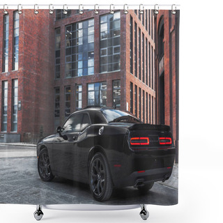 Personality  Dodge Challenger Black Edition Shower Curtains