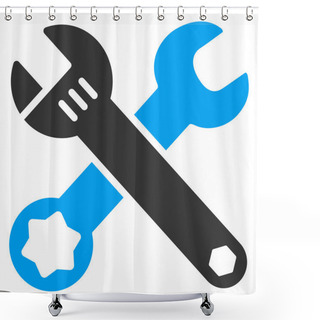Personality  Wrench Icon Shower Curtains