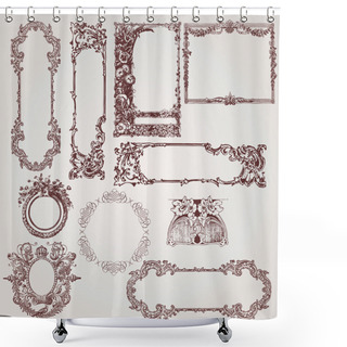 Personality  Antique Victorian Frames Shower Curtains