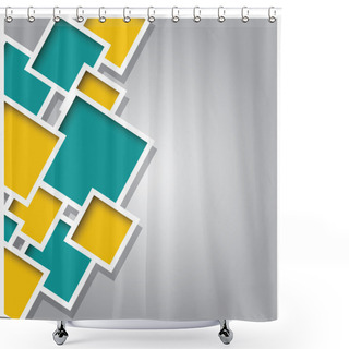 Personality  Abstract 3d Square Background, Colorful Tiles, Geometric, Vector Illustration Shower Curtains