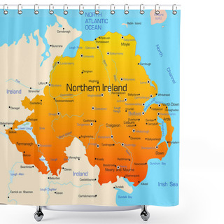 Personality  Northen Ireland Shower Curtains