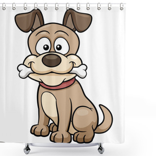 Personality  Cartoon Dog Shower Curtains