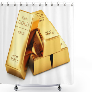 Personality  Gold Ingots Shower Curtains
