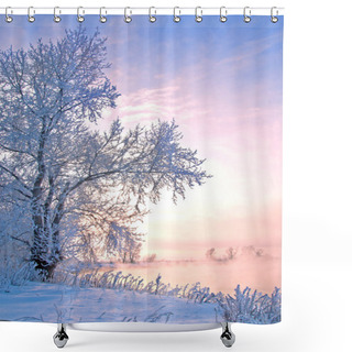 Personality  River Winter Shower Curtains