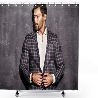 Personality  Man Dressed In Elegant Suit Shower Curtains