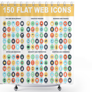 Personality  Web Icons Shower Curtains