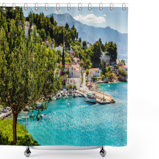 Personality  Beautiful Adriatic Bay And The Village Near Split, Croatia Shower Curtains