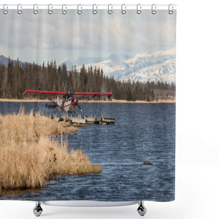 Personality  Floatplane On An Alaskan Lake Shower Curtains