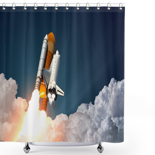 Personality  Space Shuttle Launch Shower Curtains