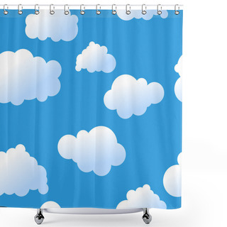 Personality  Seamless Sky Background Shower Curtains