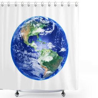 Personality  Earth Globe Shower Curtains