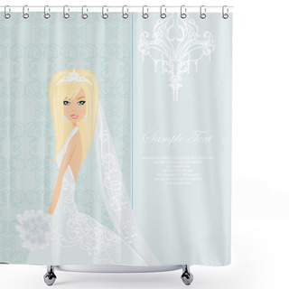 Personality  Beautiful Bride Card Shower Curtains