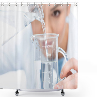 Personality  Scientist Working In Lab Shower Curtains