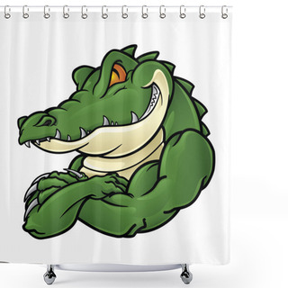 Personality  Crocodile Mascot Shower Curtains