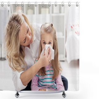 Personality  Blowing Nose Shower Curtains