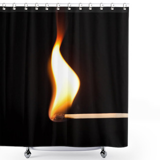 Personality  Match Bursting Into Flame Shower Curtains