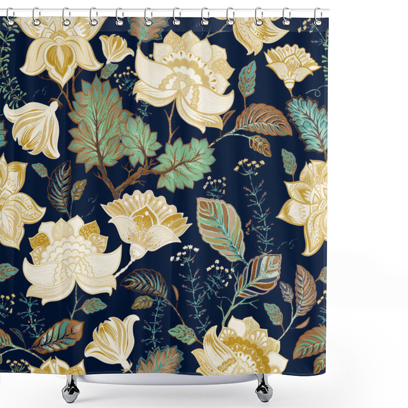 Personality  Floral seamless patter, provence style shower curtains