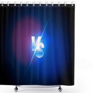 Personality  Versus Game Cover, Banner Sport Vs, Team Concept. Shower Curtains