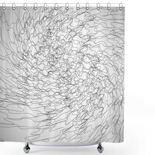 Personality  Abstract Texture Made Of Thin Lines Shower Curtains