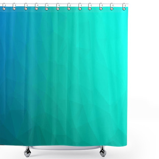 Personality  Abstract Bright Blue Geometric Background, Consists Of Triangles. Polygonal Abstract Aqua Background.  Shower Curtains