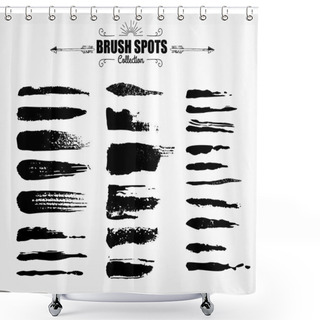 Personality  Large Set Ink Brush Grunge Strokes Shower Curtains