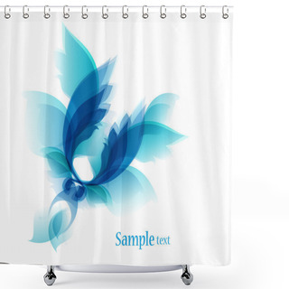 Personality  Abstract Vintage Blue Background For Design Shower Curtains