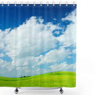 Personality  Green Hill Shower Curtains