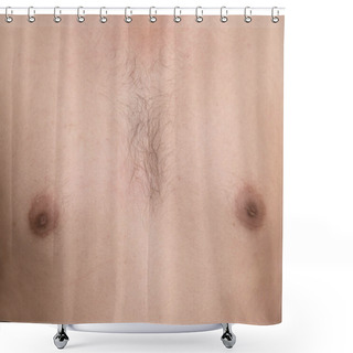 Personality  A Man Hairy Chest Shower Curtains
