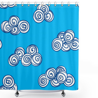 Personality  Abstract Day Clouds Background Shower Curtains